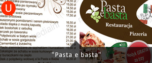 Projekt ulotki dla restauracji/pizzerii 'Pasta e Basta' 