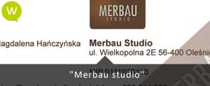 Projekt wizytówki dla firmy Merbau